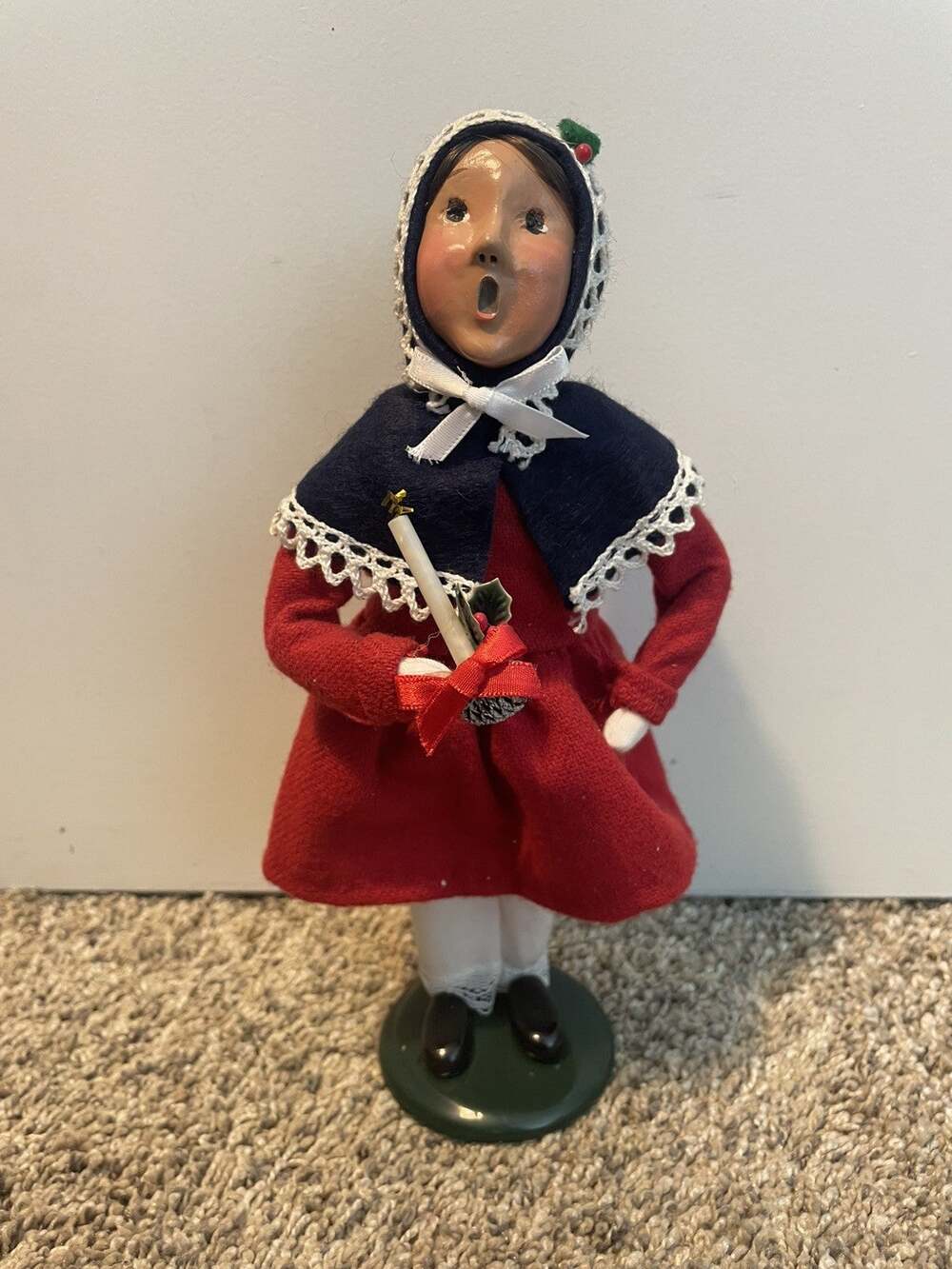 Vtg Byers' Choice Ltd. The Carolers 1994 Girl with Candle Christmas Figurine
